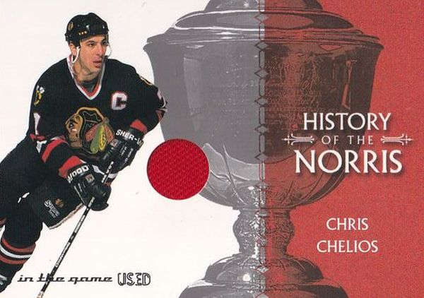 jersey karta CHRIS CHELIOS 03-04 ITG Used History of the Norris /50